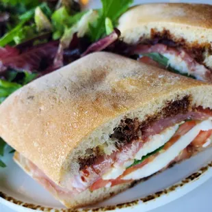 Caprese with Prosciutto sandwich.  So good