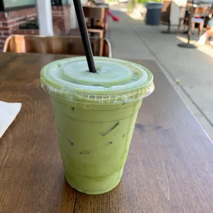 Honey Lavender Matcha  iced latte