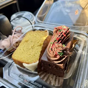 Orange Olive Oil Loaf and triple chocolate ganache cake