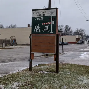 Bike trail sign
