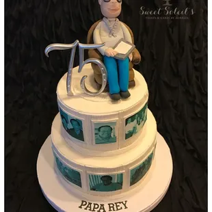 a man in a wheelchair on a cake