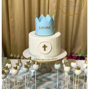 a cake with a crown on top