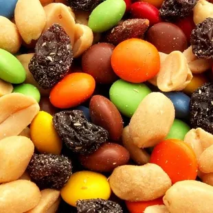 a mixture of nuts and candy