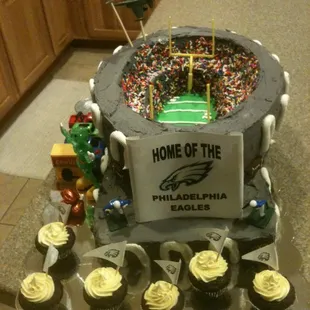 Philadelphia Eagles Stadium Cake