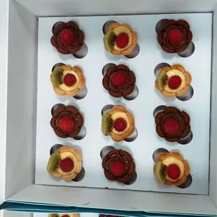 a display of a variety of pastries