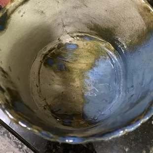 Incorrect glaze. Only half done.