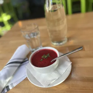 Soup of the Day. Beet soup.