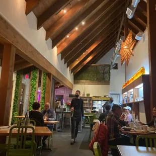 The dining area