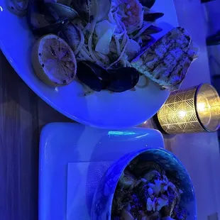 interior, oysters and mussels