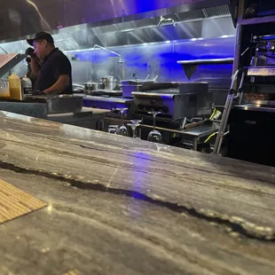Action in the kitchen