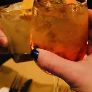 Aperol Spritz and Pabloso Drink