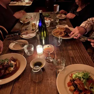 Chicken Curry Stew, Lamb Shank, Ribeye, Grilled Hanger Steak