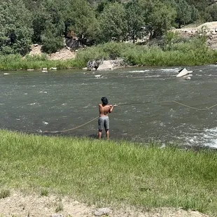 Tent camp sites on the river
