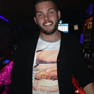 Hot stuff can&apos;t get enough!  Hot boy bartender, Terry!