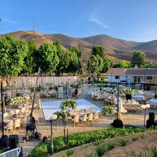 Wedding reception set up.