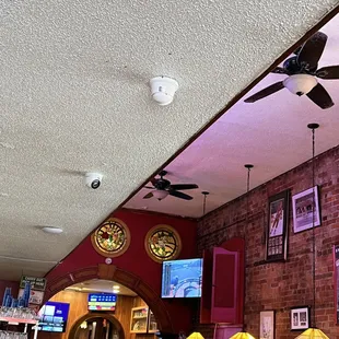 Inside the building.