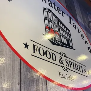 sign for food and spirits