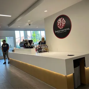 Right at the entrance.