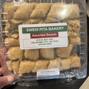 a package of assorted sweets