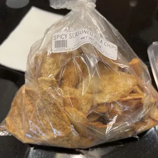 Fresh pita chips