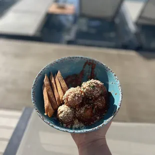 Venison meatballs off happy hour menu