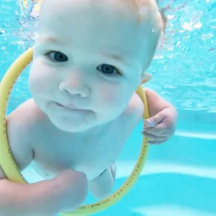 This guy is swelling with confidence in the pool