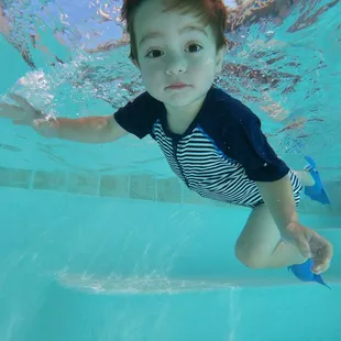 2 years old and already kicking and paddling