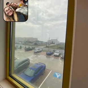 Rainy view from top floor
