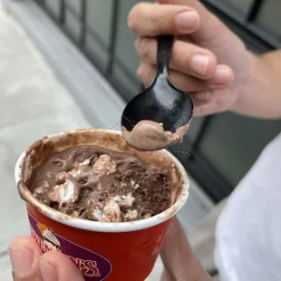 Hair in ice cream