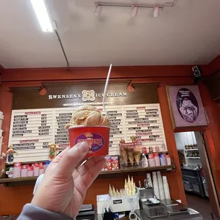 Cheers to an amazing Small Scoop of Turkish Coffee Ice Cream at Swensen's in San Francisco.