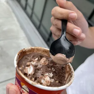 Hair in ice cream