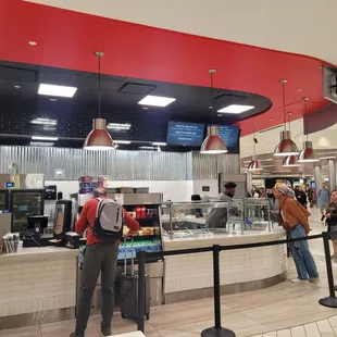 customers in a fast food restaurant