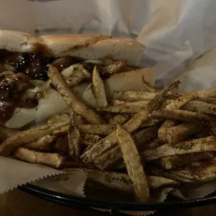 BBQ chicken sandwich was delicious. The sauce tasted home made.