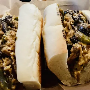 Chicken Philly (subbed provolone cheese for American cheese)