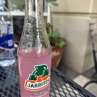 a bottle of water on a table