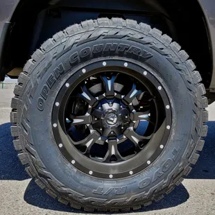 Fuel wheels and Toyo tires installed by Swier Tire. Swier Tire is an Authorized Dealer for Toyo tires.