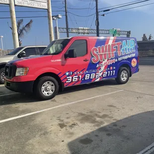 Brand new van for our Swift Air employee .