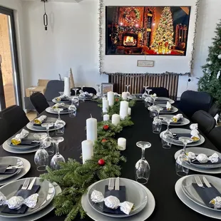 2 8 feet tables and 19 chairs