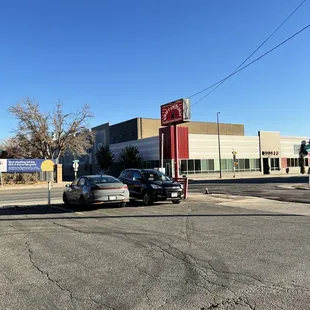 Parking lot and signage