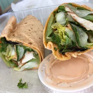 Southwestern chicken wrap (this has cilantro in it)