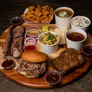 a platter of food