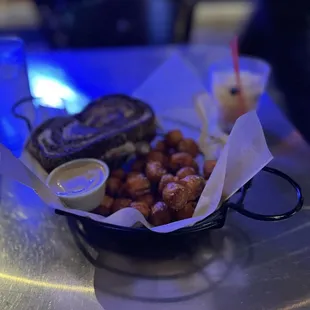 Duck Reuben with Sweet Potato Tots