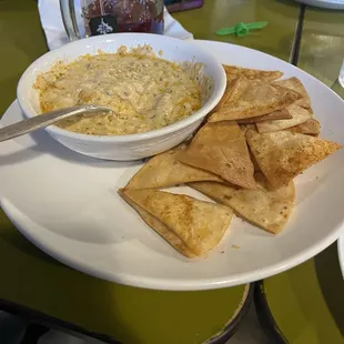 MD Crab Dip with Homemade Pita Chips
