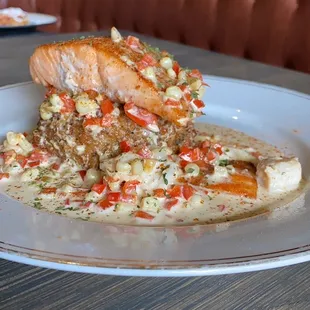 Fish &amp; fried grits