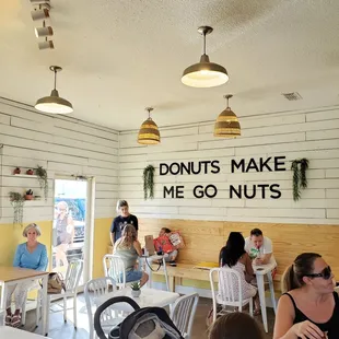 people eating at tables