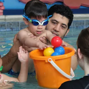 Our Infant Toddler program teaches basic water safety and swim skills through purposeful play.