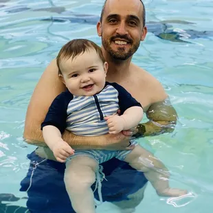 Daddy time!  Parent-tot lessons rock!!