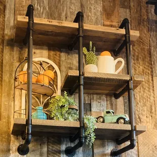 A decorative piece inside.