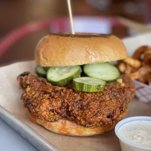 Spicy chicken sandwich