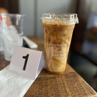 a cup of iced coffee